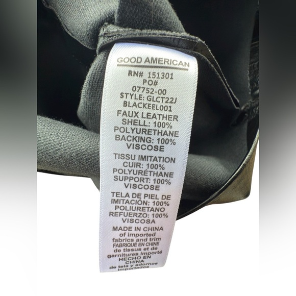 Good American Women’s Faux Leather Crop Top Medium - Picture 10 of 11